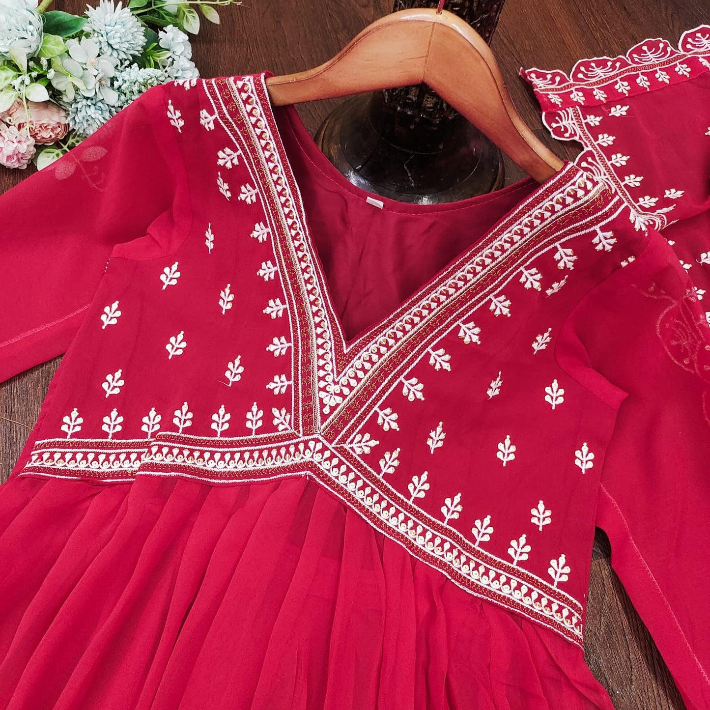 Partywear Alia cut Kurta Suits with Embroidery work