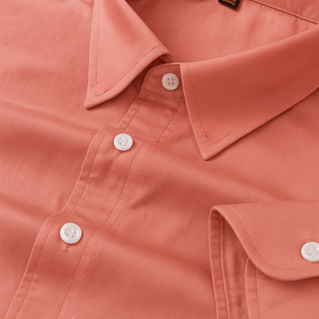 Peach Color Pure Cotton Shirt For Men