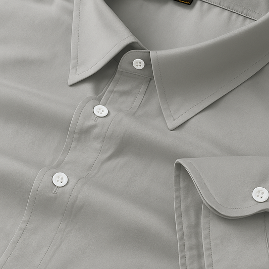 Gray Color Pure Cotton Shirt For Men