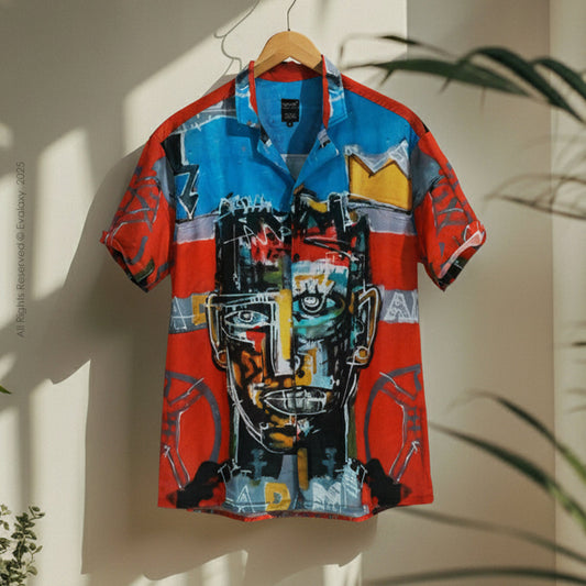 Adam Faces Graphic Oversized Half Sleeve Shirt For Men & Women