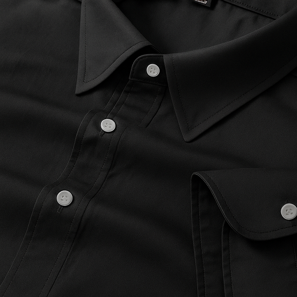 Black Color Pure Cotton Shirt For Men