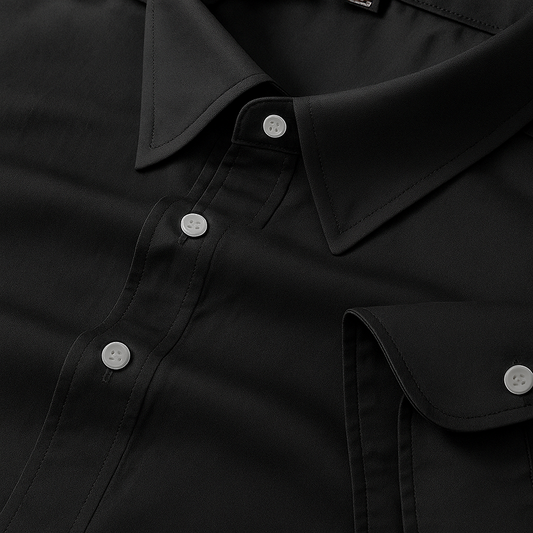 Black Color Pure Cotton Shirt For Men
