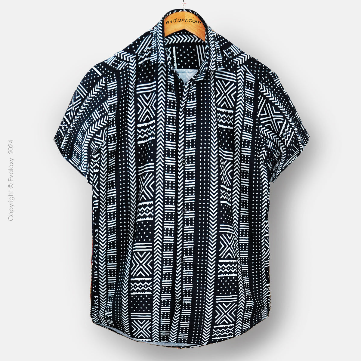 Black Geomatric Pattern Shirt