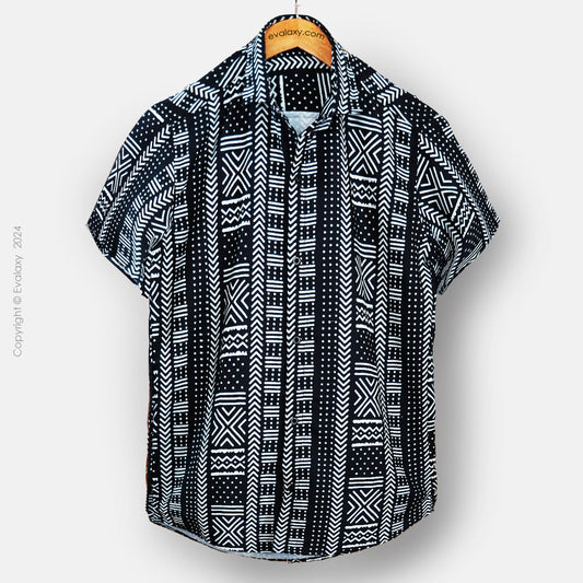 Black Geomatric Pattern Shirt