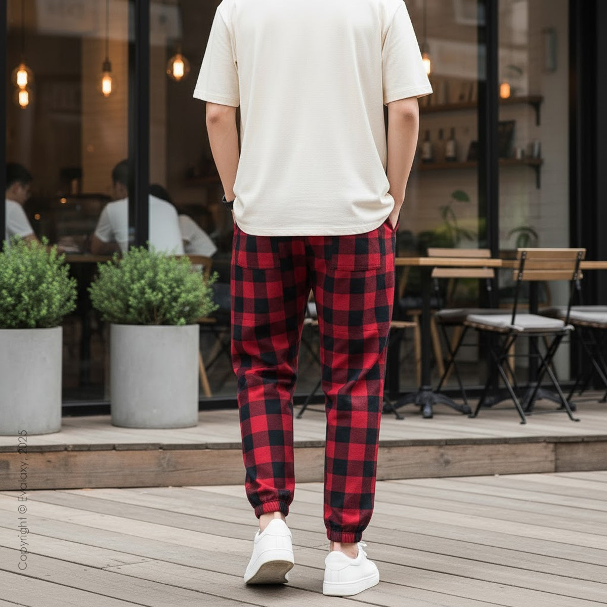 Evalaxy Classic Checkered Joggers – Unisex Daily Wear