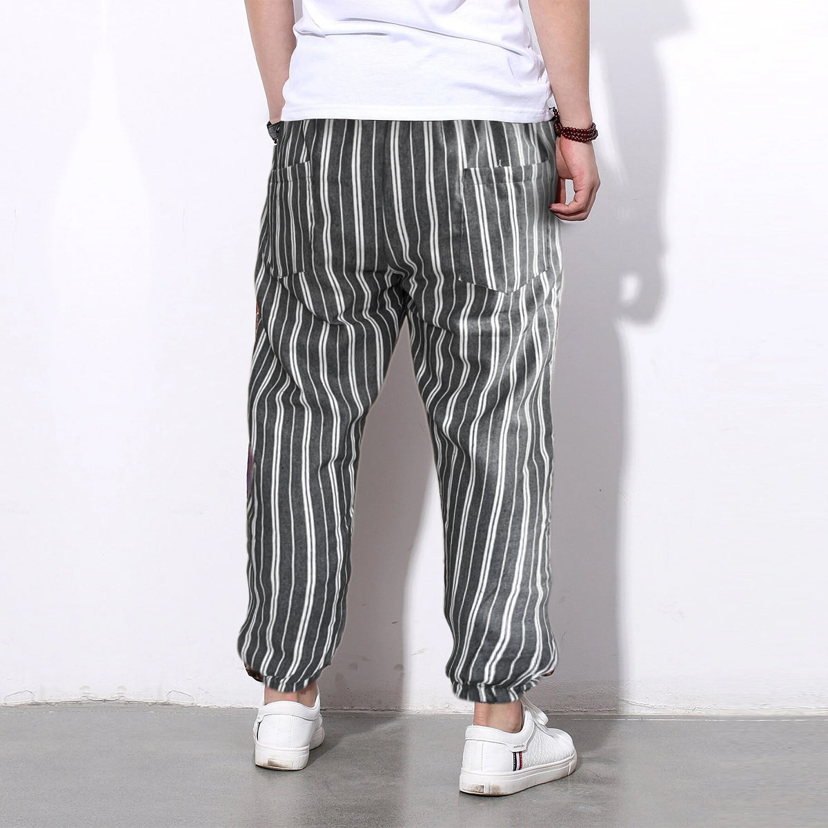 Loose Pants Multi Stripped Jogger Breathable Casual Harem Combo-Unisex Pants for Men and Women (Pack of 3)