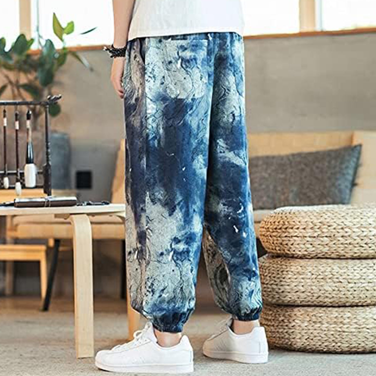 Loose SkyBlue StreetWear Jogger Breathable Casual Harem Pants