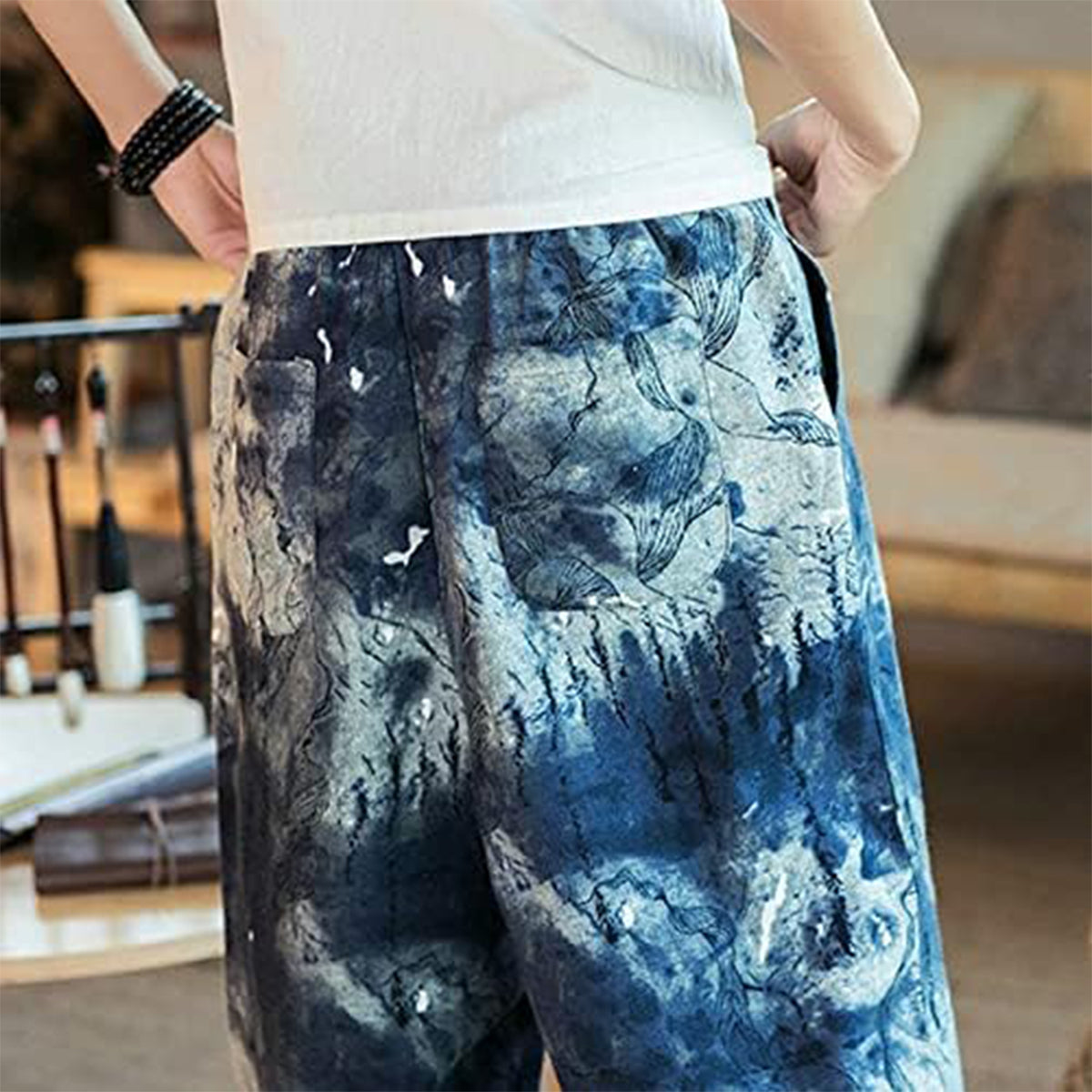Loose SkyBlue StreetWear Jogger Breathable Casual Harem Pants