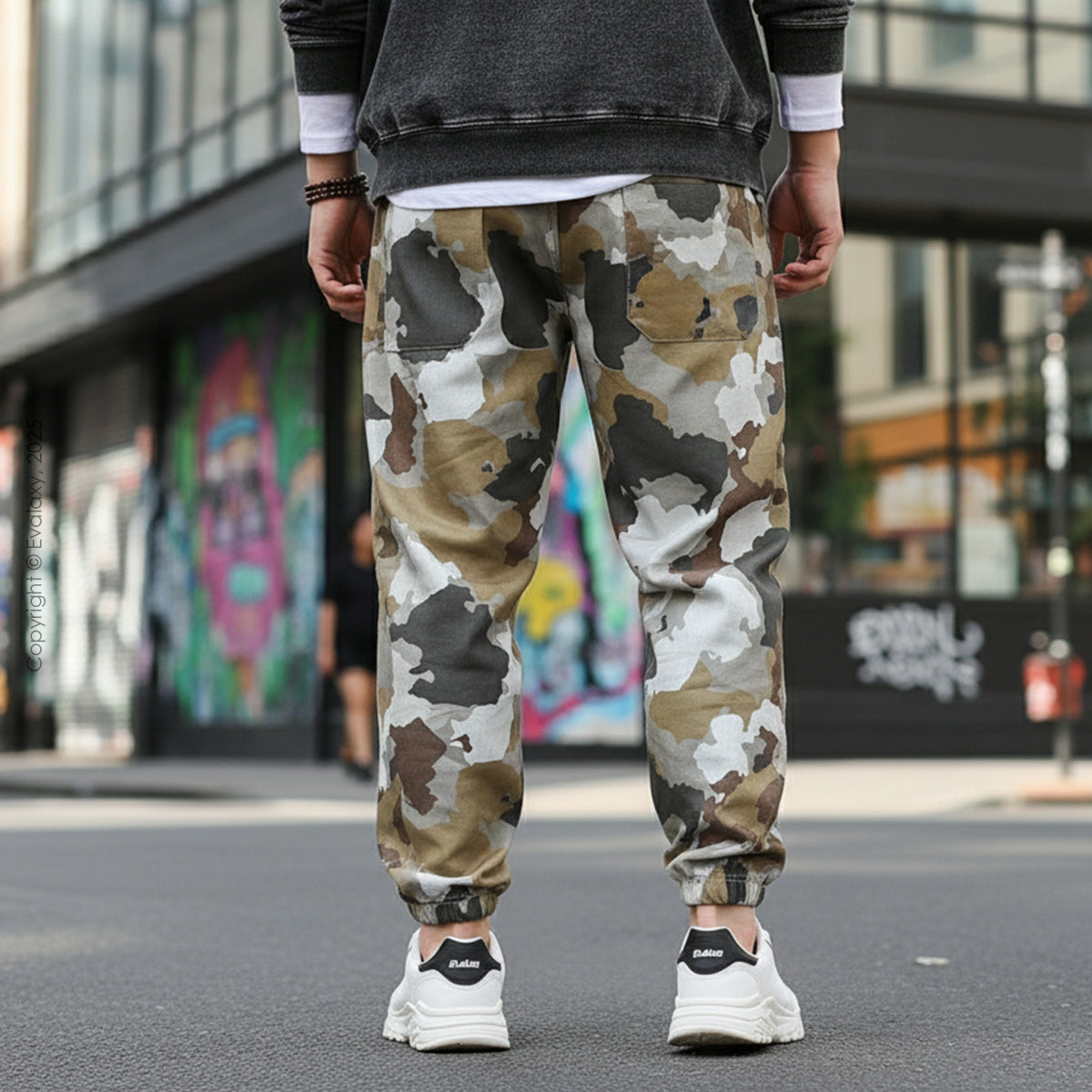 Loose Choco Boat Camo Jogger Breathable Casual Harem Pants for Men & Women