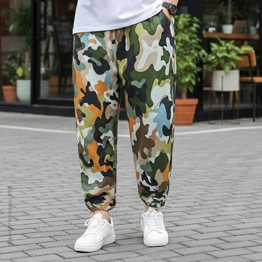 Loose Multicolor Camo Jogger Breathable Casual Harem Pants For Men & Women