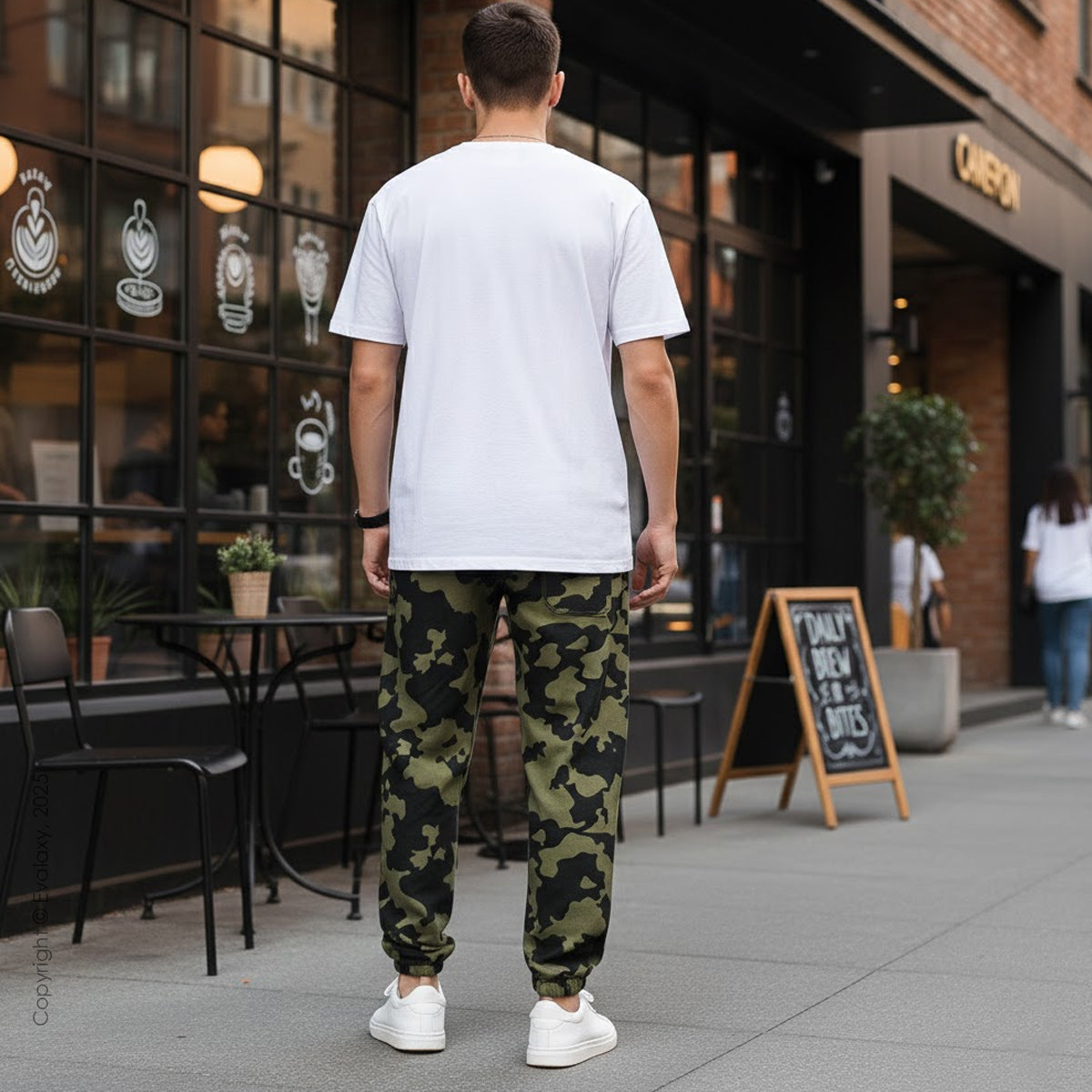 Loose Poison Green Camo Jogger Breathable Casual Harem Pants For Men & Women
