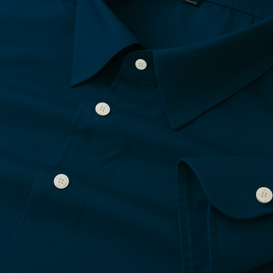 Blue Color Pure Cotton Shirt For Men