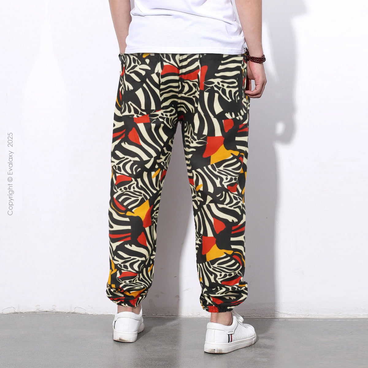 Black F Zebra StreetWear Jogger Breathable Casual Harem Pants for Men & Women