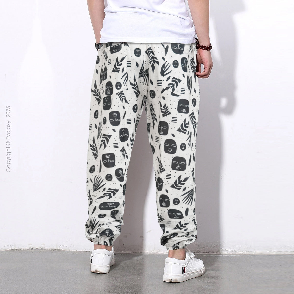 Off White Art StreetWear Jogger Breathable Casual Harem Pants for Men & Women