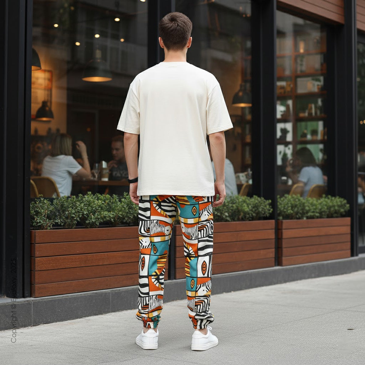 Evalaxy Unisex Tribal Art Joggers – Multicolor Street Fit