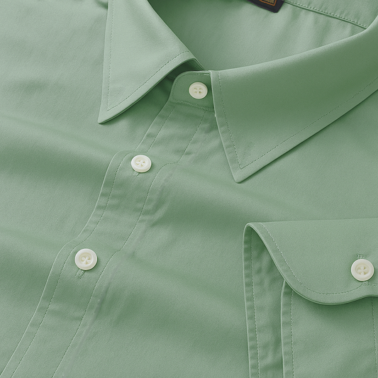 Emerald Color Pure Cotton Shirt For Men