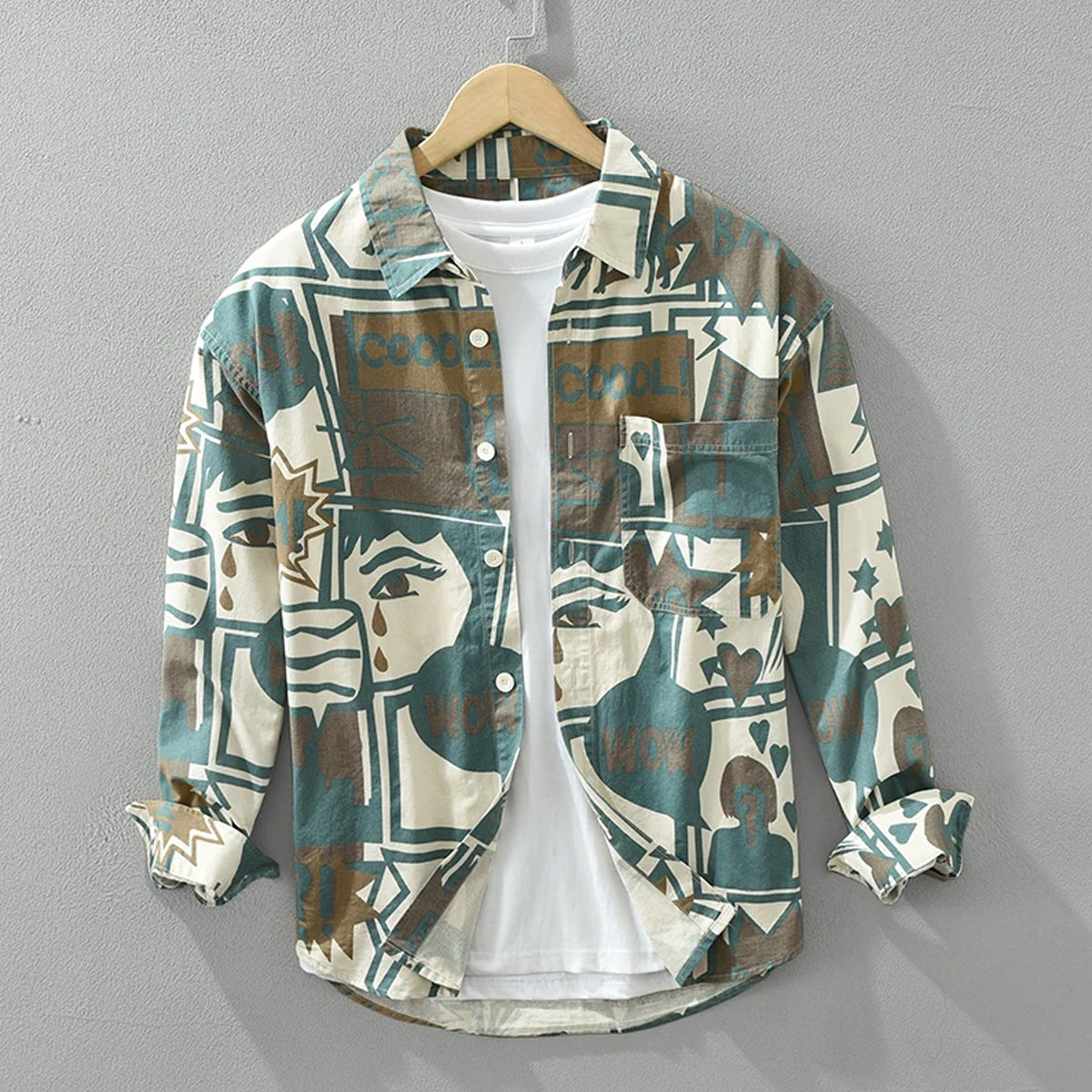 Teal Cool Bang Full-Sleeve Shirts Without Tee