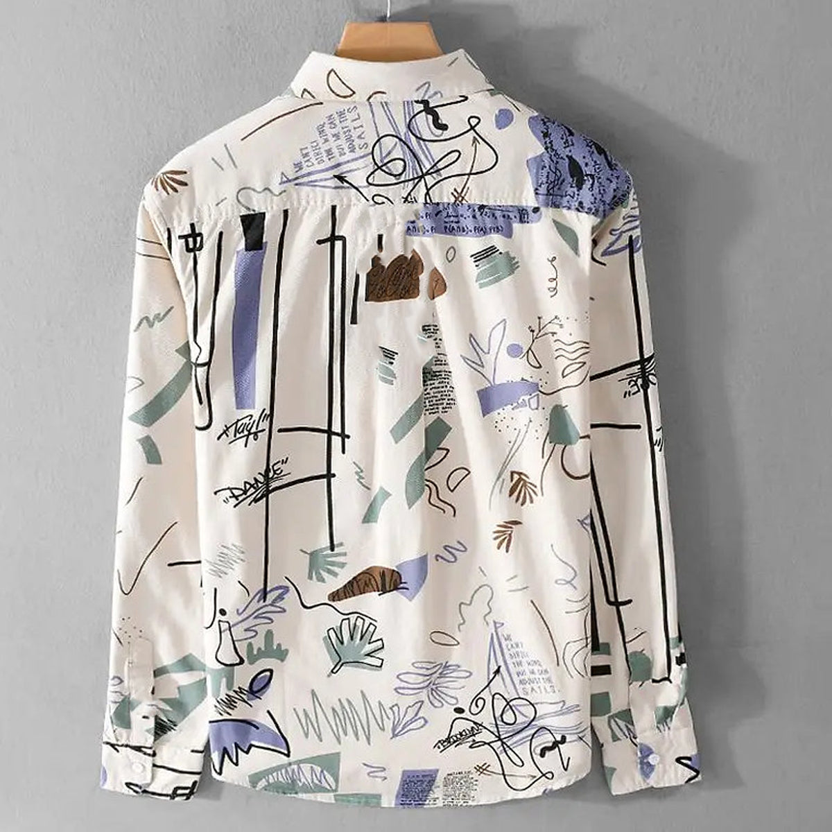 Abstract Purple Art Full-Sleeve Shirts Without Tee