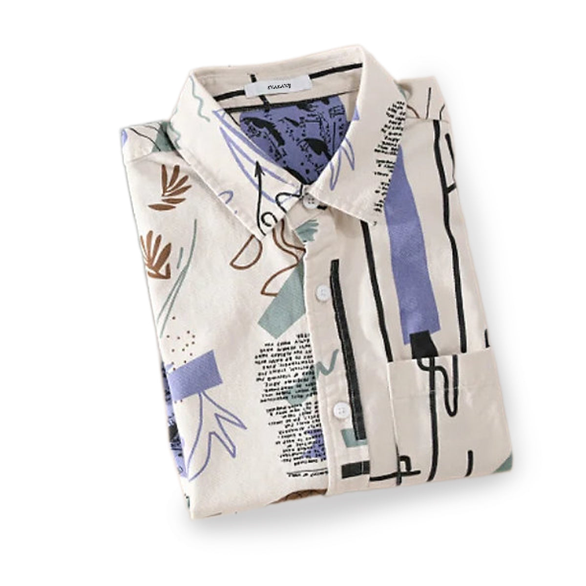 Abstract Purple Art Full-Sleeve Shirts Without Tee