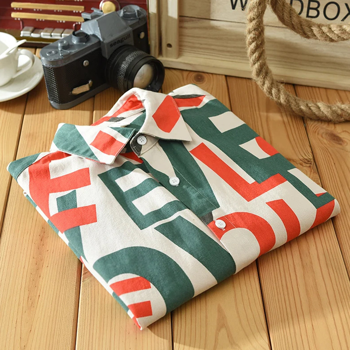 Oro Green Love Text Full-Sleeve Shirts Without Tee