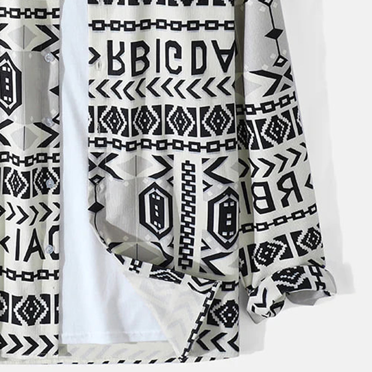 Geomatric Alphabet Full-Sleeve Shirts Without Tee