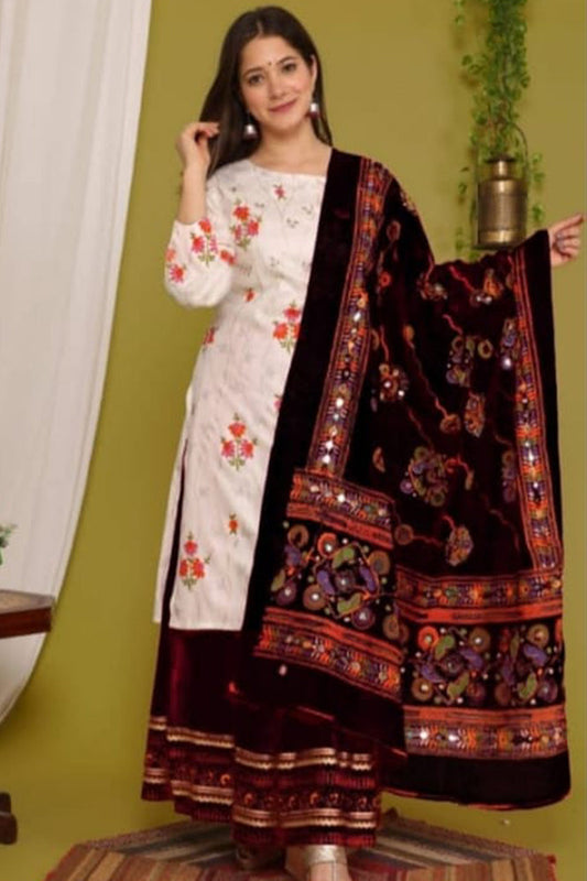 kurta palazzo set with dupatta