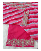 Cotton Silk Pink Kurta Set with Dupatta.