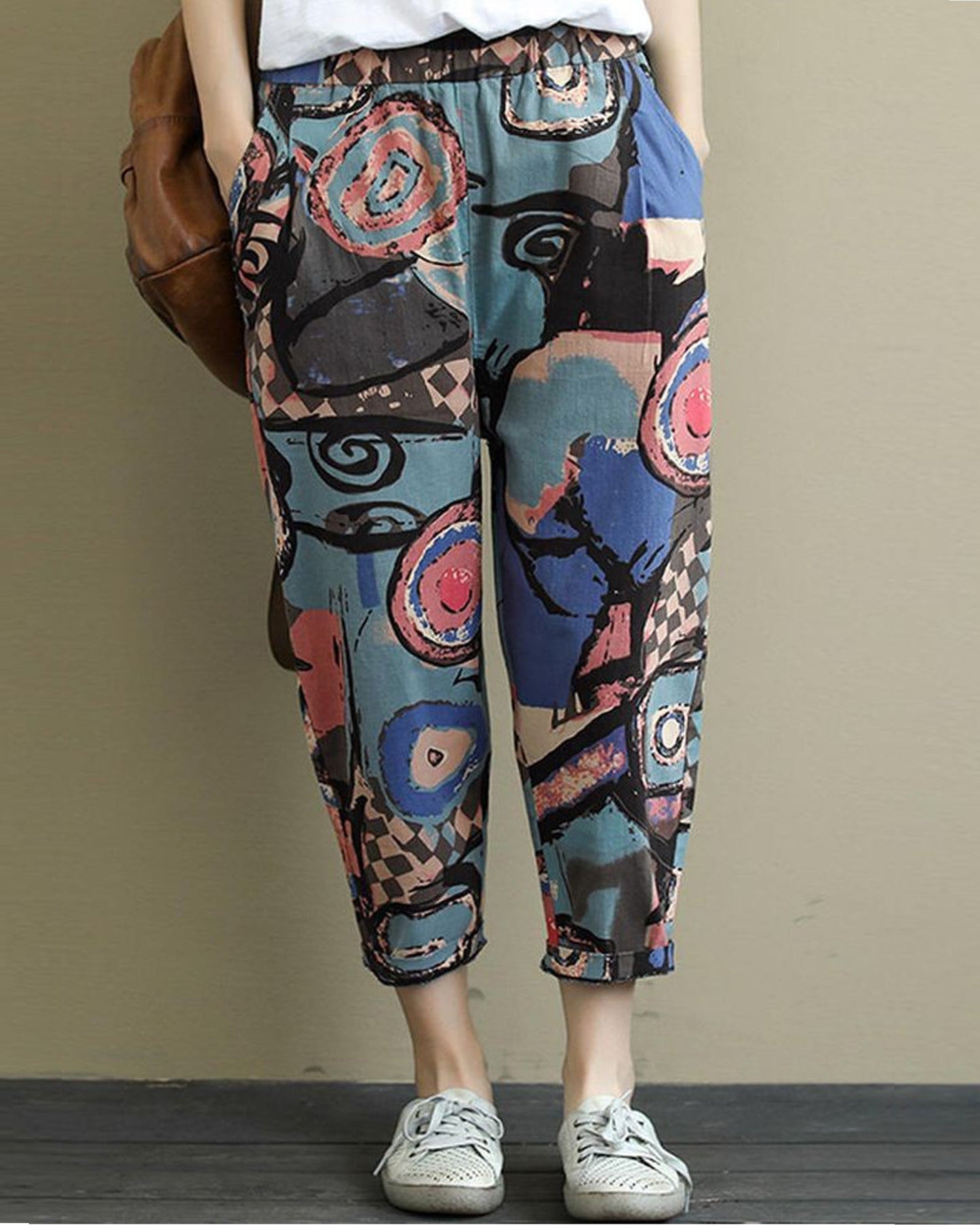 Vintage Abstract Circle & Camo Pajama Capri Combo Pack For Womens & Girls(Pack Of 2 Pcs)