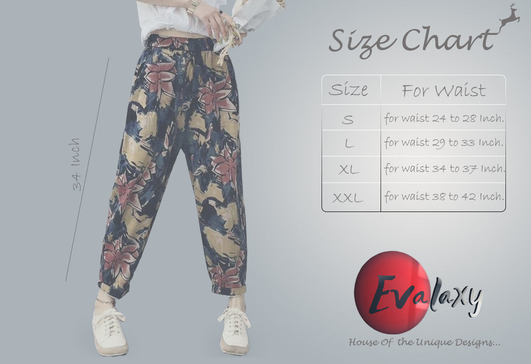 Vintage Grey Blue Trio & Ylw Blu Abstract Floral Capri Combo Pack For Womens & Girls(Pack Of 2 Pcs)