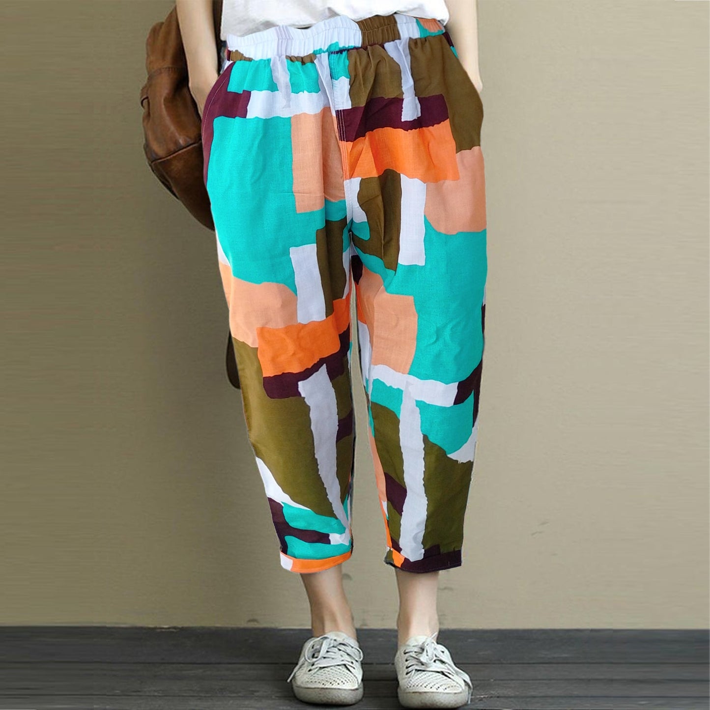 Vintage Olive Green Pajama Capri For Womens & Girls