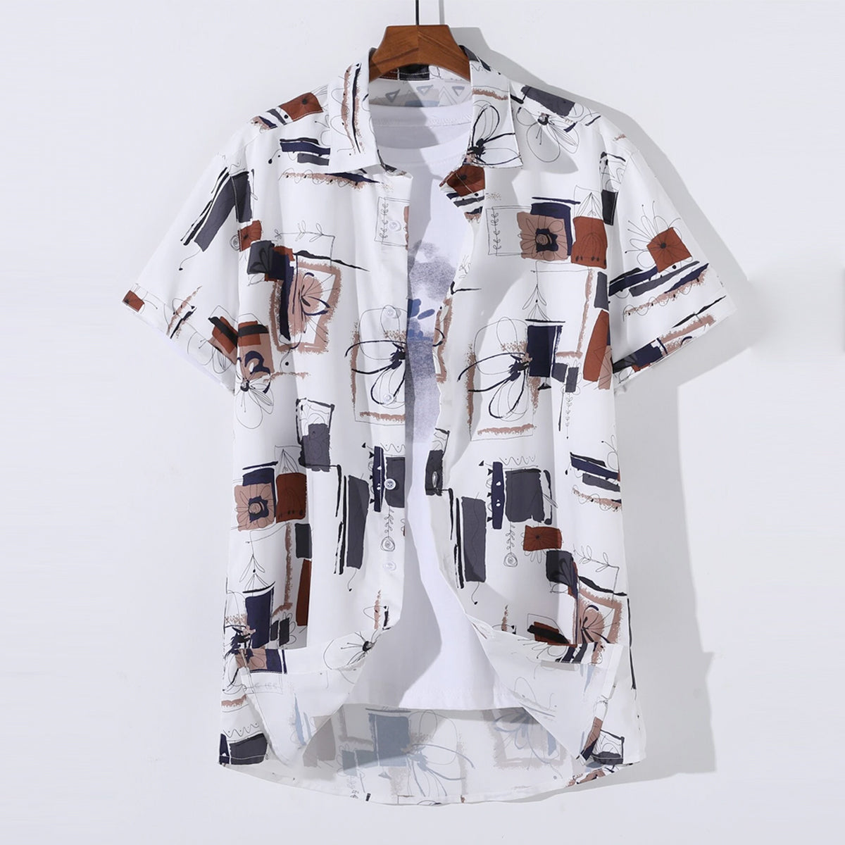 Men Random Print Shirt Combo Without Tee (Pack of 3 Pcs)