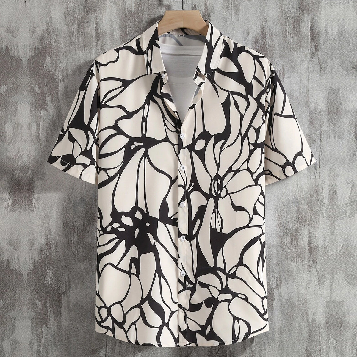 Men Random Abstract Graphic & Black Root Print Shirt Without Tee (Pack of 2 Pcs)