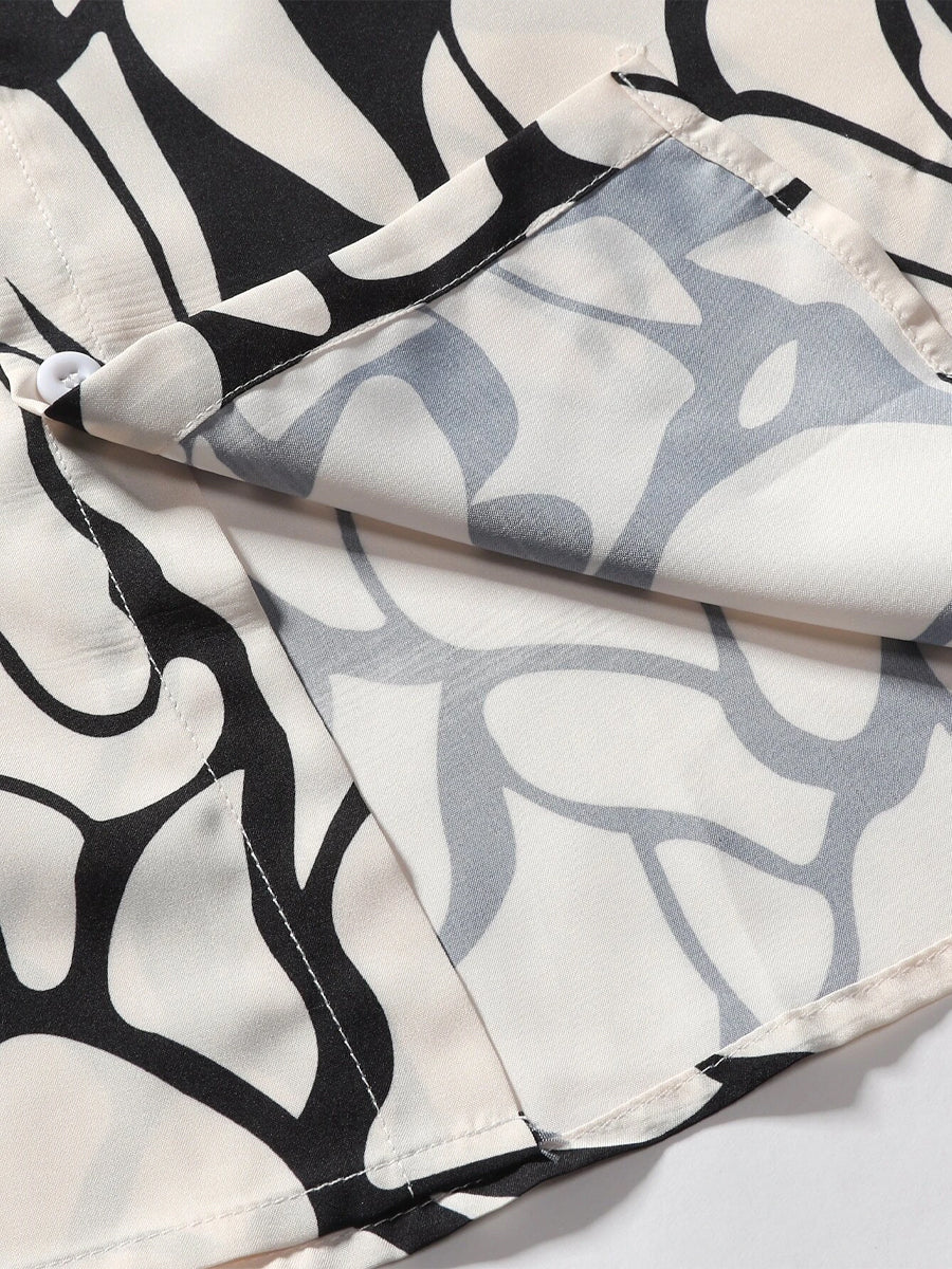 Men Random Root Graphic Print Shirt Without Tee