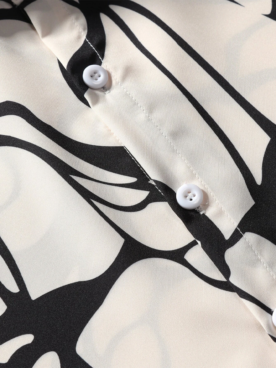 Men Random Root Graphic Print Shirt Without Tee