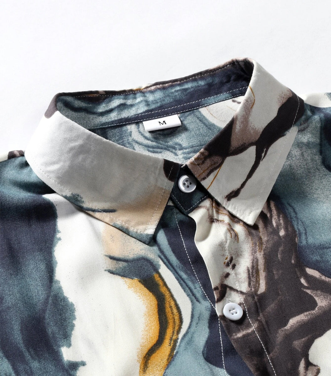 Men Random Milky Valay & Oro Pan Print Shirt Without Tee (Pack of 2 Pcs)