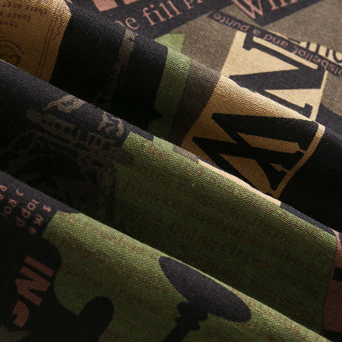 Men Random New News Text Shirt