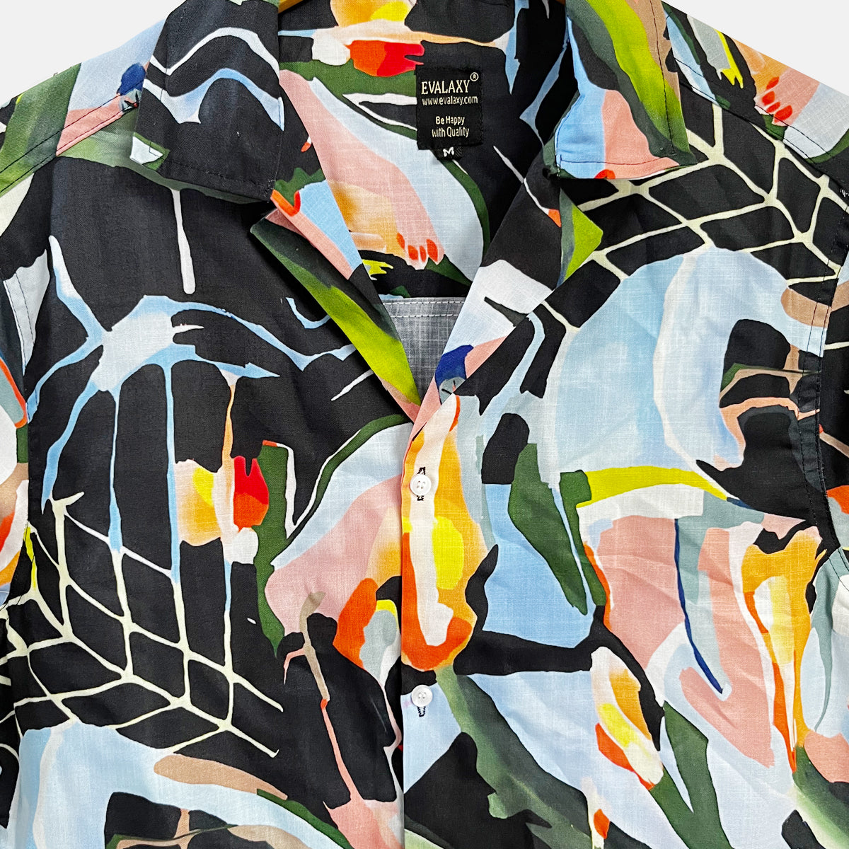 Abstract Sky Black All Over Printed Relaxed Fit Shirt