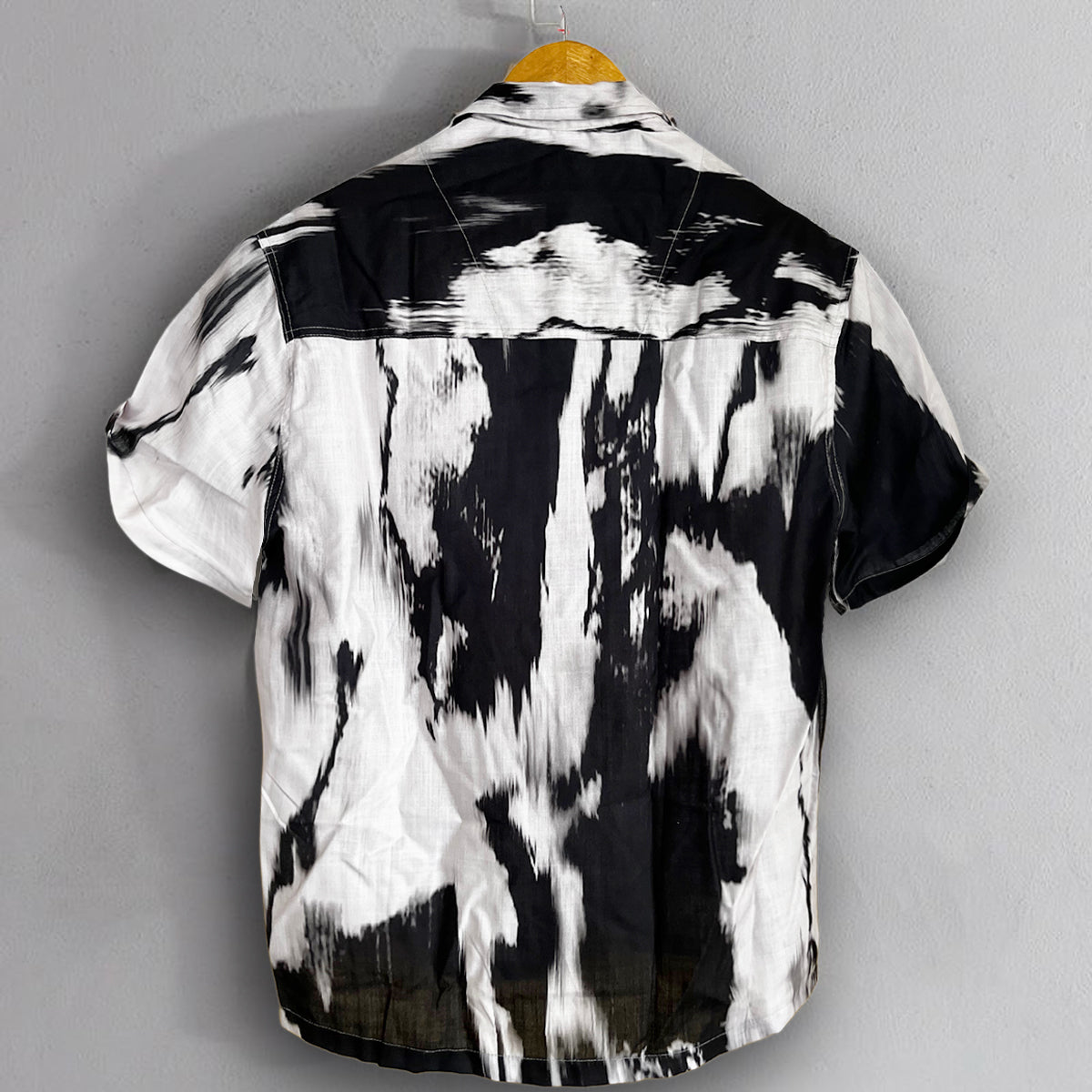 Abstract Black All Over Printed Relaxed Fit Shirt
