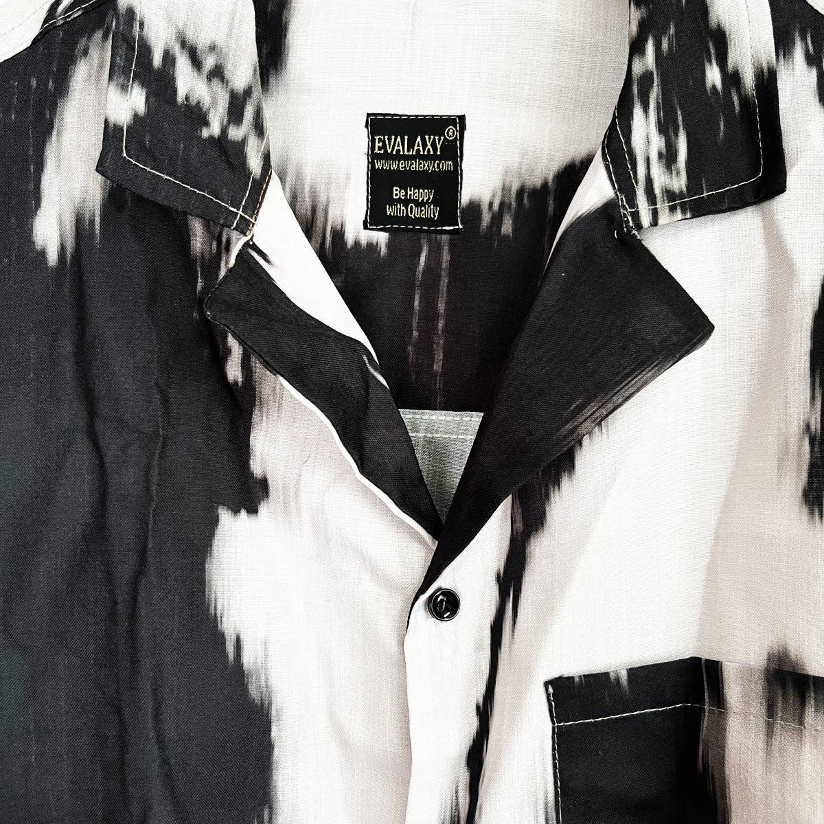 Abstract Black All Over Printed Relaxed Fit Shirt