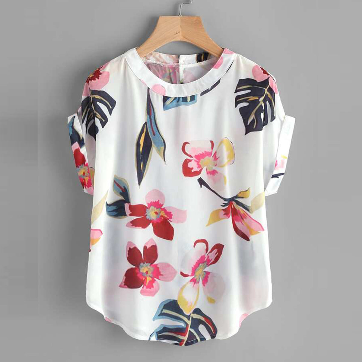 Stylish White Flo-Leaf, Tropical & Zig Zag Ylw Tops Combo For Women & Girls (Pack of 3)