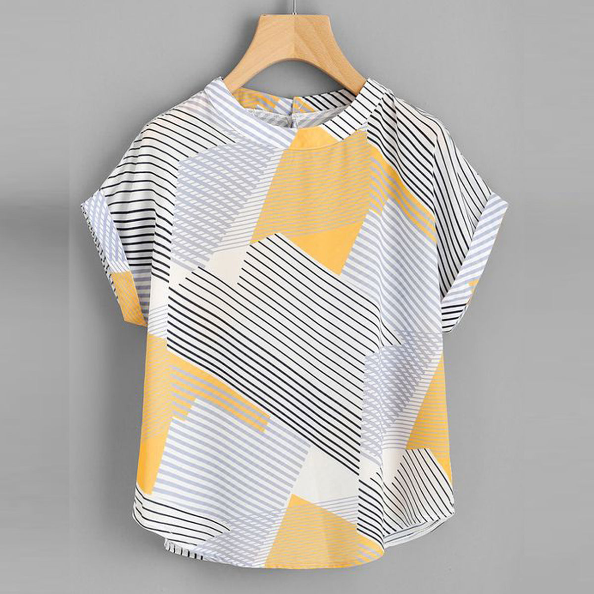 Stylish White Flo-Leaf, Tropical & Zig Zag Ylw Tops Combo For Women & Girls (Pack of 3)