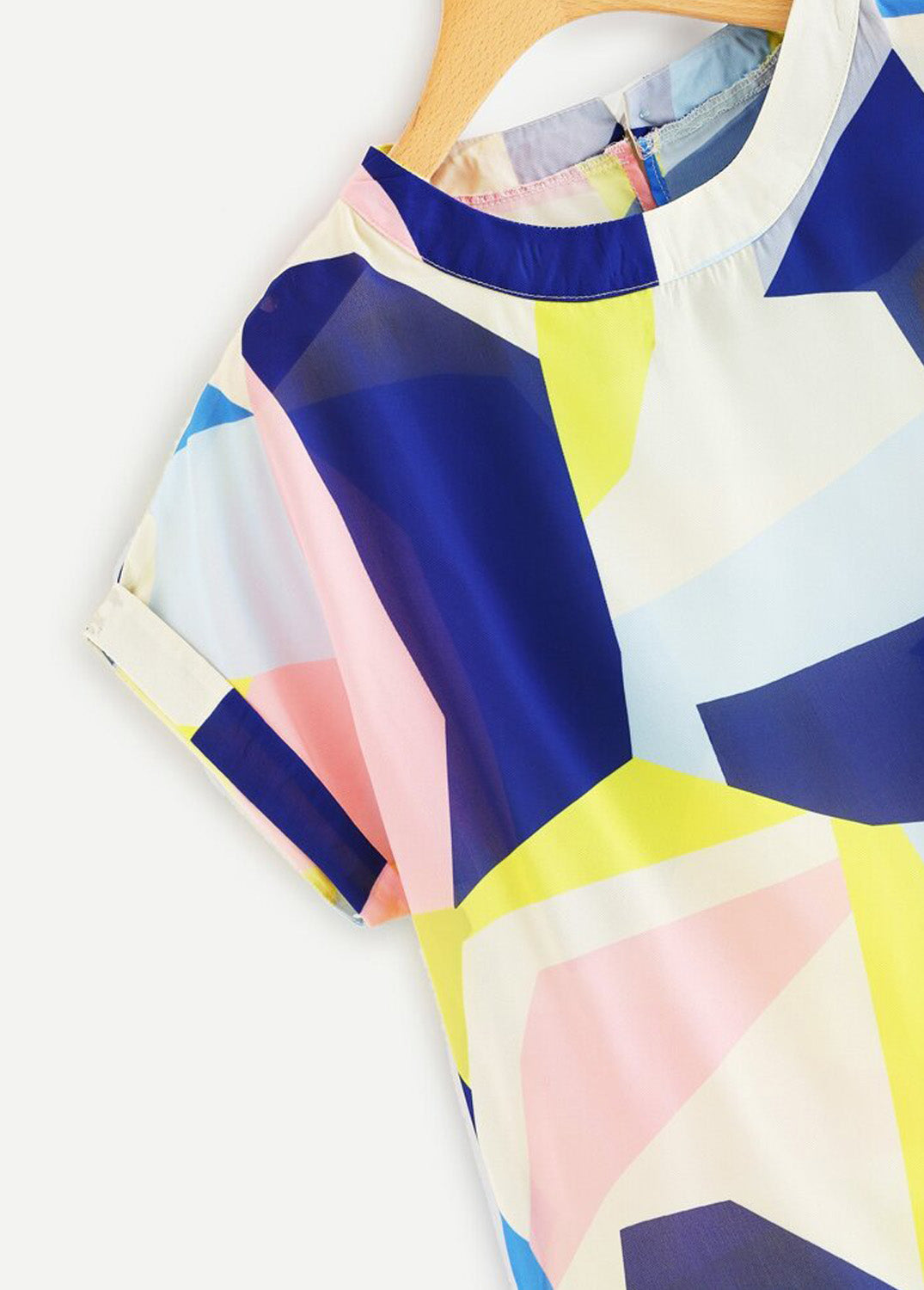 Stylish White Floral & Abstract Color Block Tops Combo For Women & Girls(Pack Of 2 Pcs)