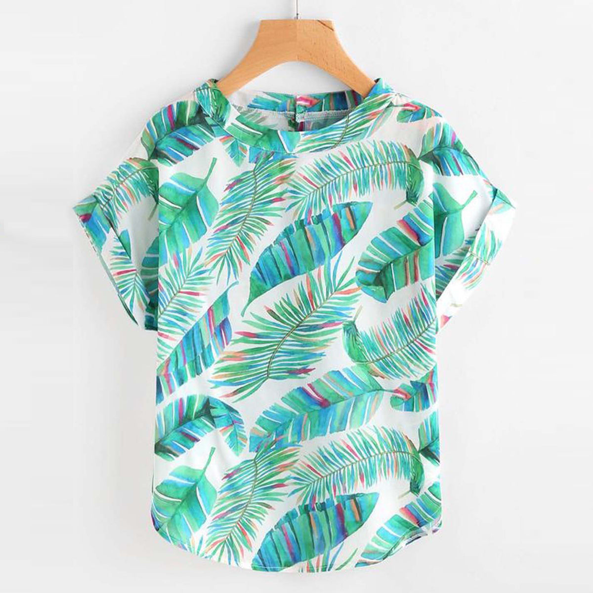 Stylish Zig Zag Sky ,Pink Abstract & Banana Coconut Tops Combo For Women & Girls (Pack of 3)