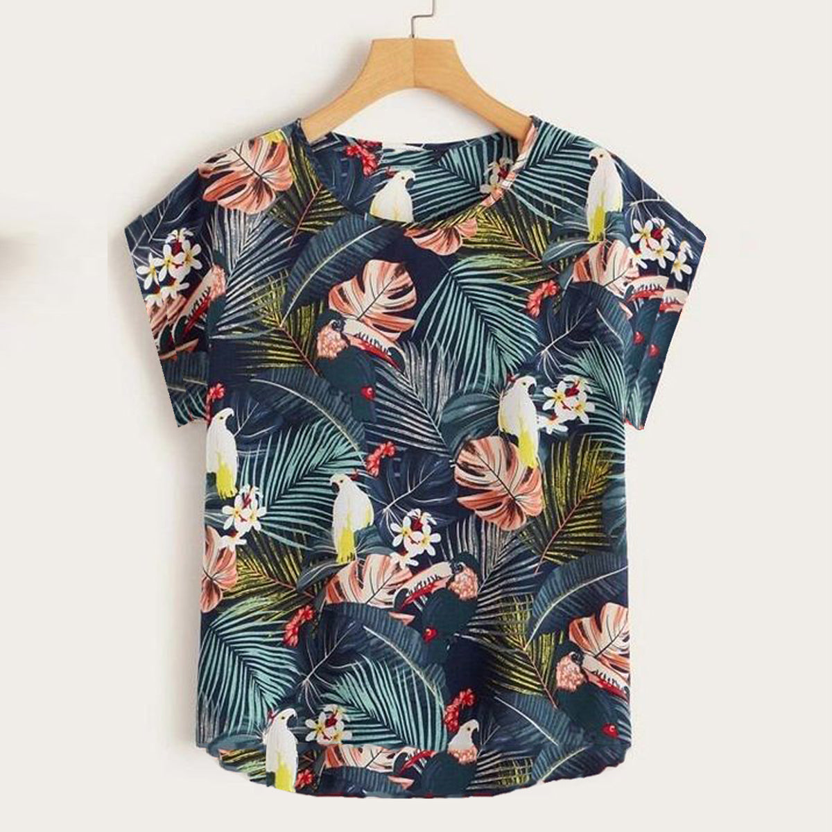 Stylish Tropical Leaf, Zig Zag Ylw & Dodo Leaf Tops Combo For Women & Girls (Pack of 3)