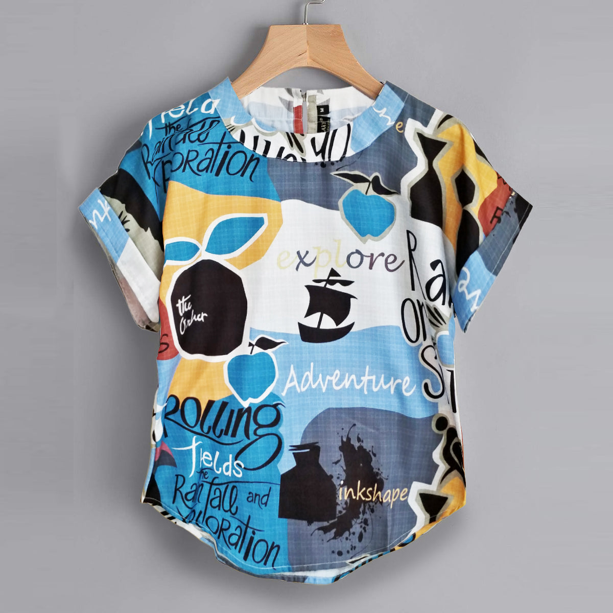 Stylish Tie Dye,Abstract Orange & Adventure Rain Tops Combo For Women & Girls (Pack of 3)