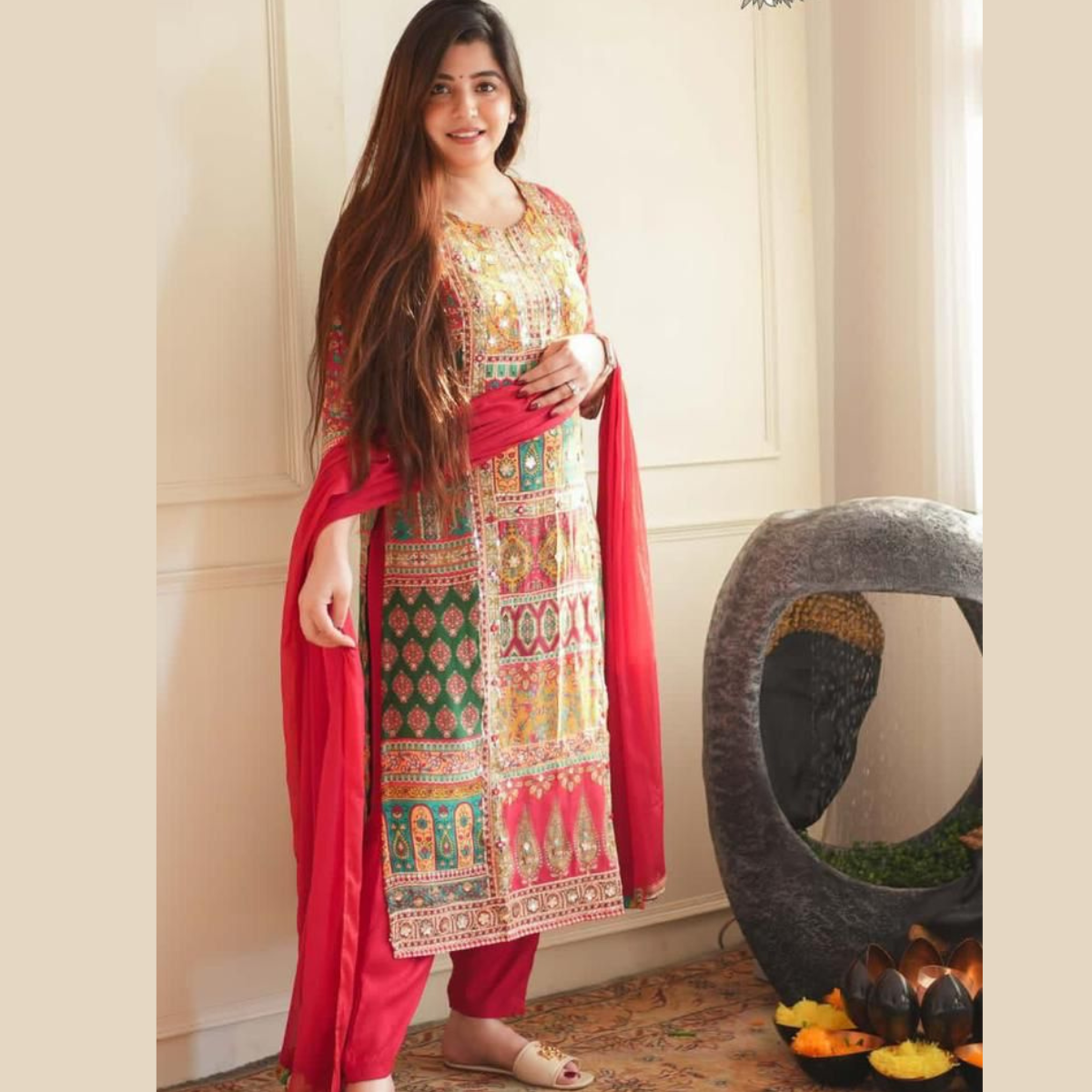 Sequence Kurti with Dupatta set