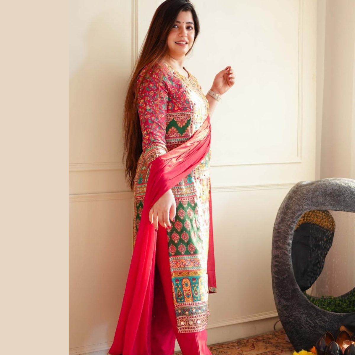 Sequence Kurti with Dupatta set